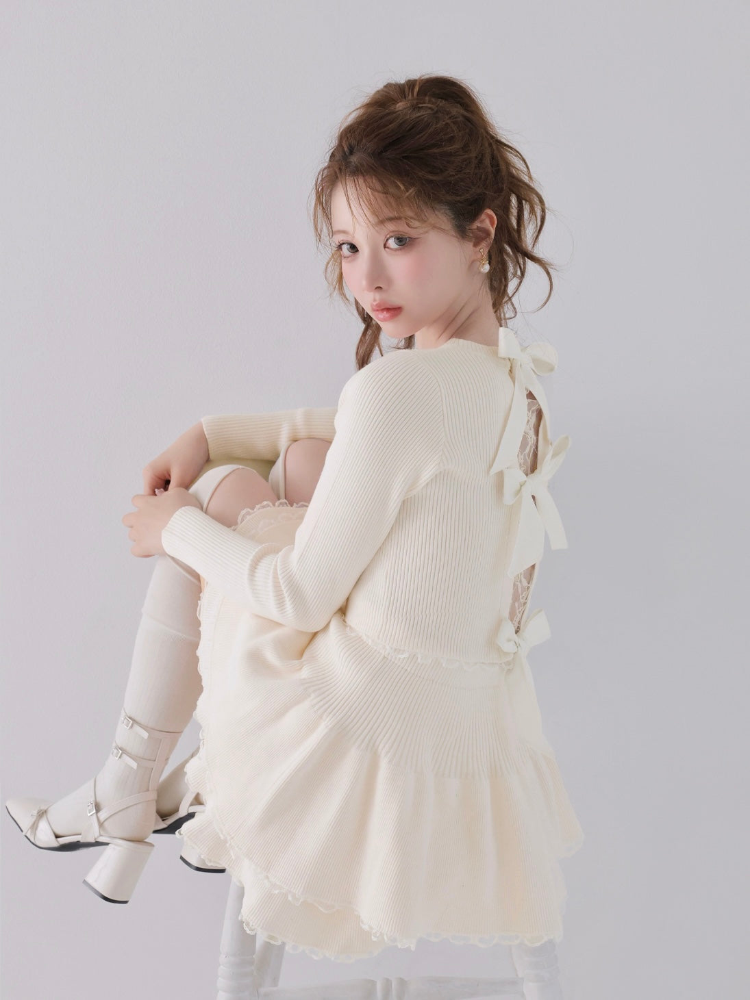 Back ribbon rib knit tops(eme10460) – M me eme