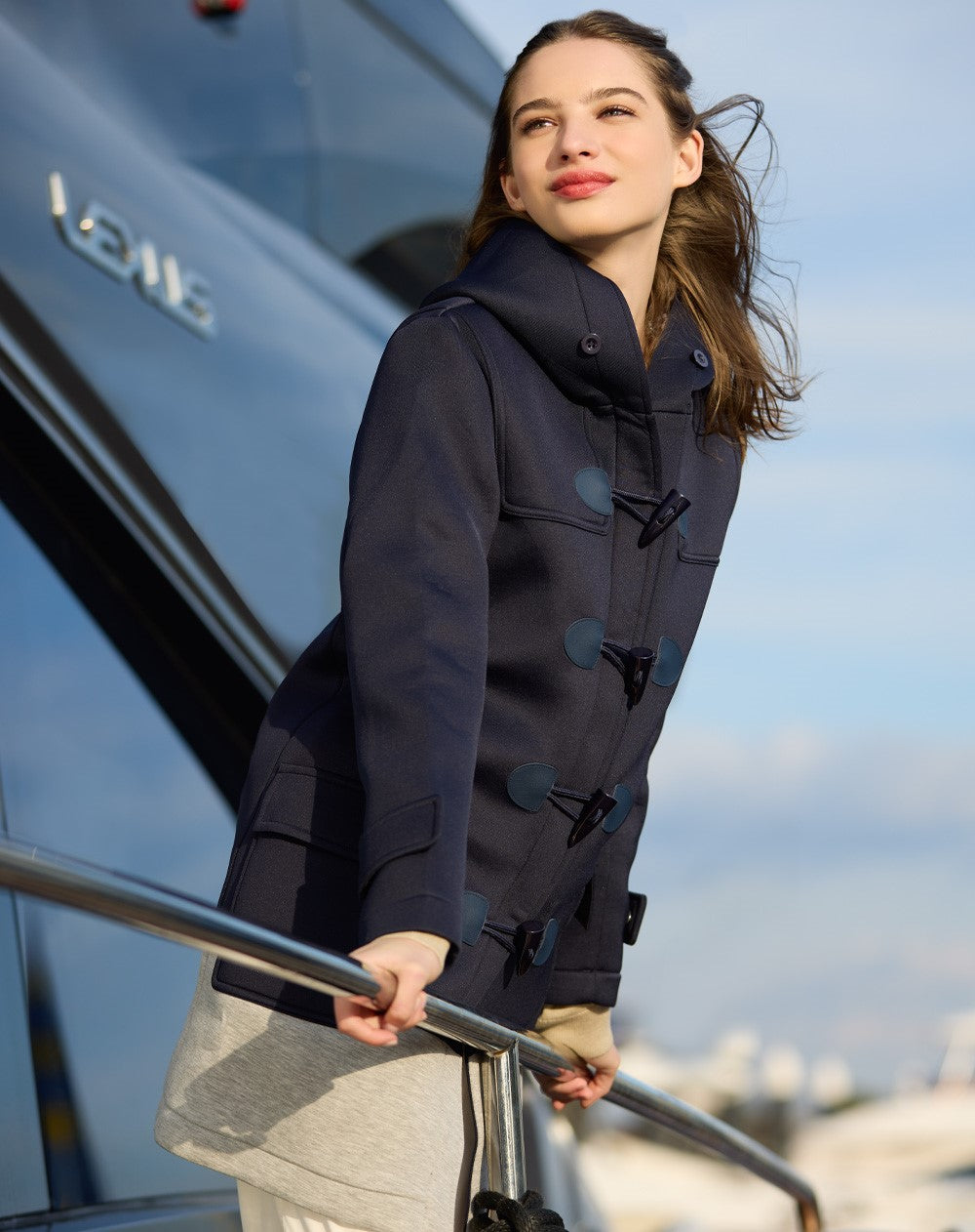 SCYE ベーシックダッフルコート ネイビー BASICS ネイビーダッフル