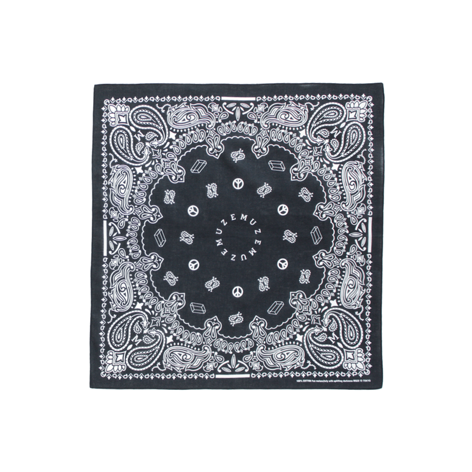 MUZE -【MUZE PAISLEY BANDANA(BLACK)】ミューズ ペイズリー バンダナ
