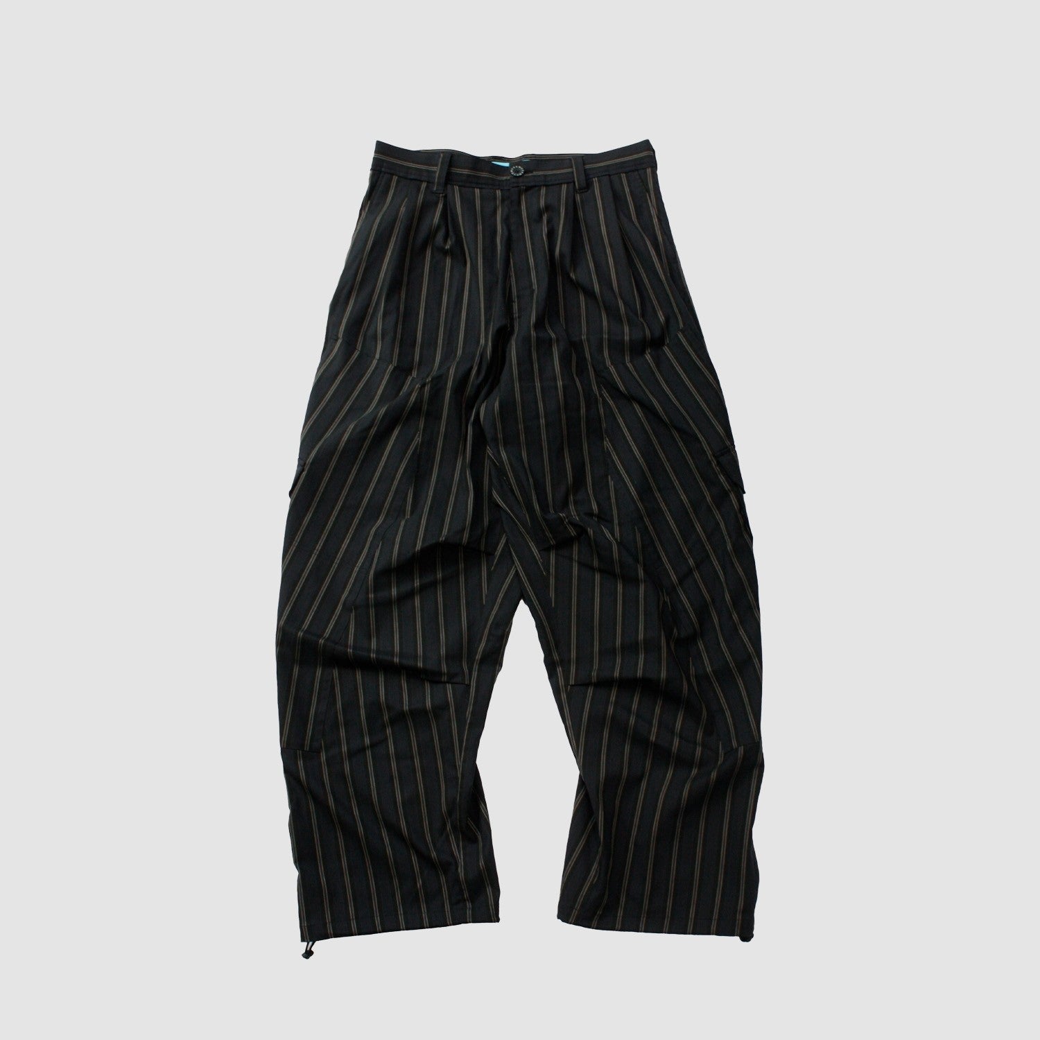 MUZE TURQUOISE LABEL - VILOFT STRIPE DOUBLE KNEE CARGO PANTS(BLACK