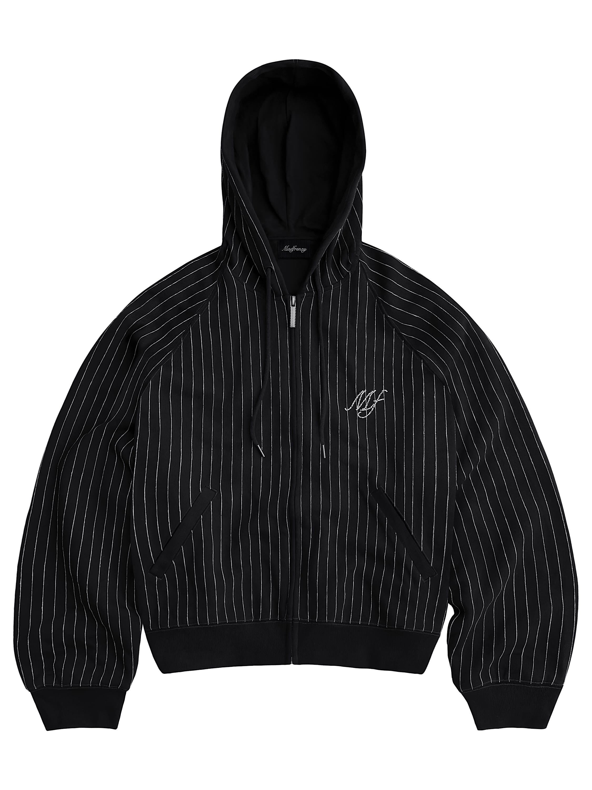 STRIPED Zip-Up Hoodie – MADFRENZY
