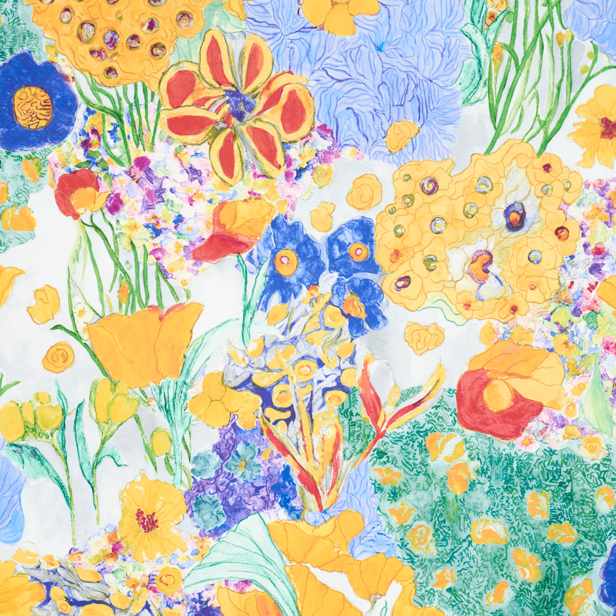 5016420 | Frank'S Garden, Primary - Schumacher Wallpaper