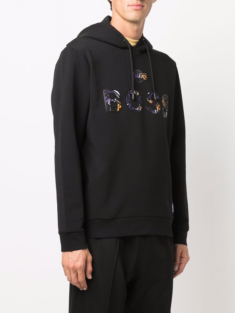 BOSS X NBA Lakers Logo Hoodie Black – MAISONDEFASHION.COM