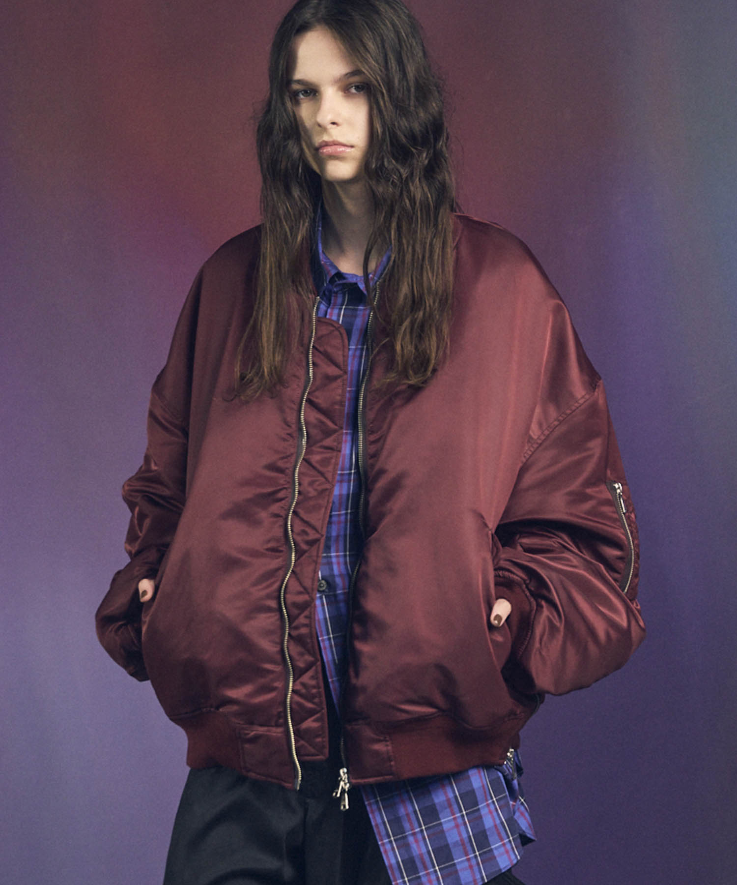 Prime-Over Nylon MA-1 Bomber Jacket