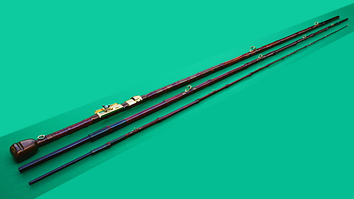 石鯛和竿 東光作 総塗り4本継ぎ竹竿 石鯛竿 和竿専門