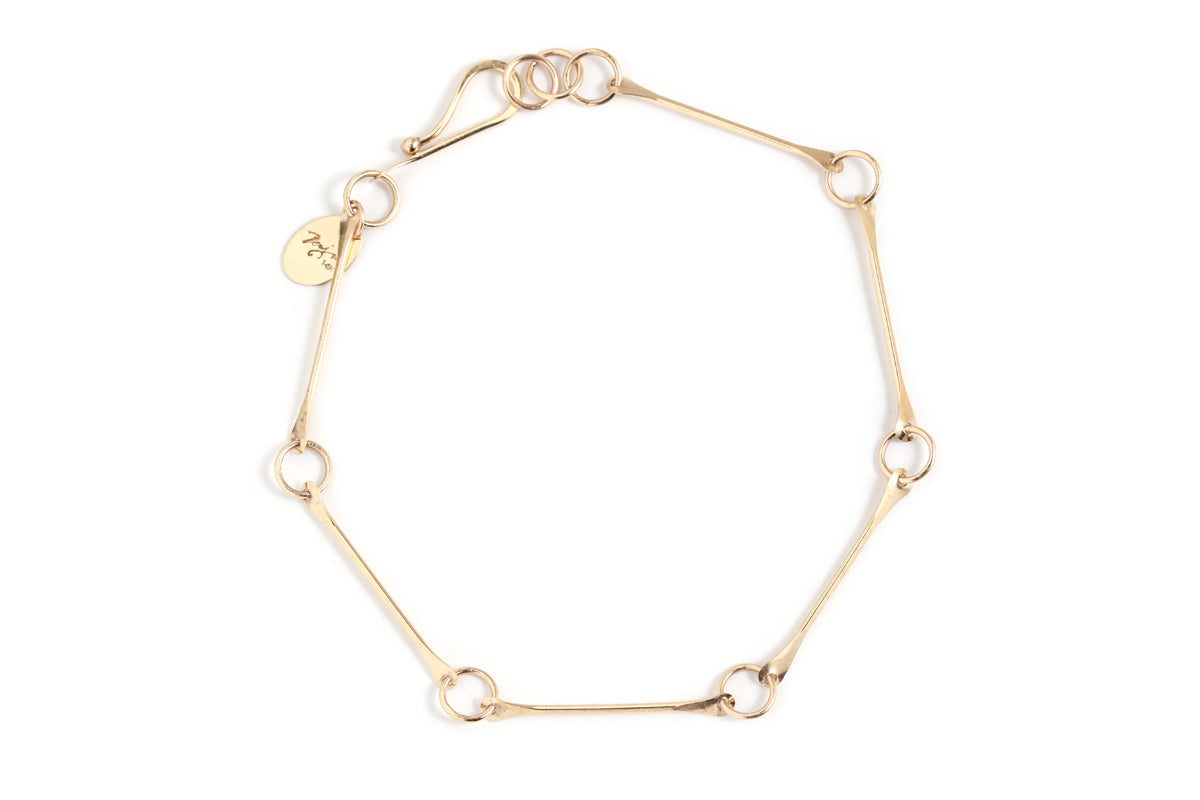 成人の日お値下げMelissa Joy Manning チェーンブレスレット Bone