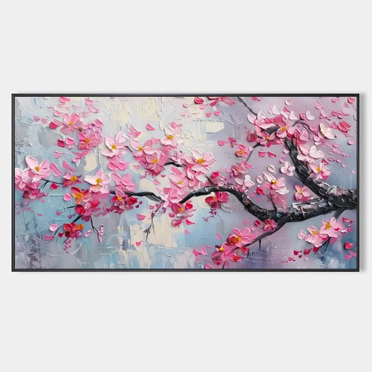 Textured Cherry Blossom Painting | Springtime Serenade