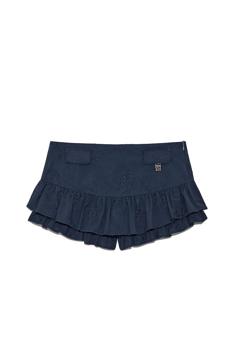 GLOWNY グロウニー SS25 RODEO MICRO MINI SKIRT / NVY - NUBIAN