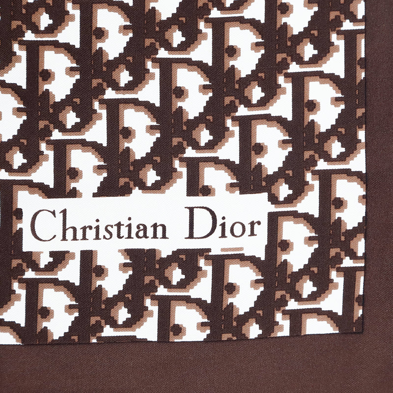 クリスチャンディオール Christian Dior トロッター スカーフ ブラウン
