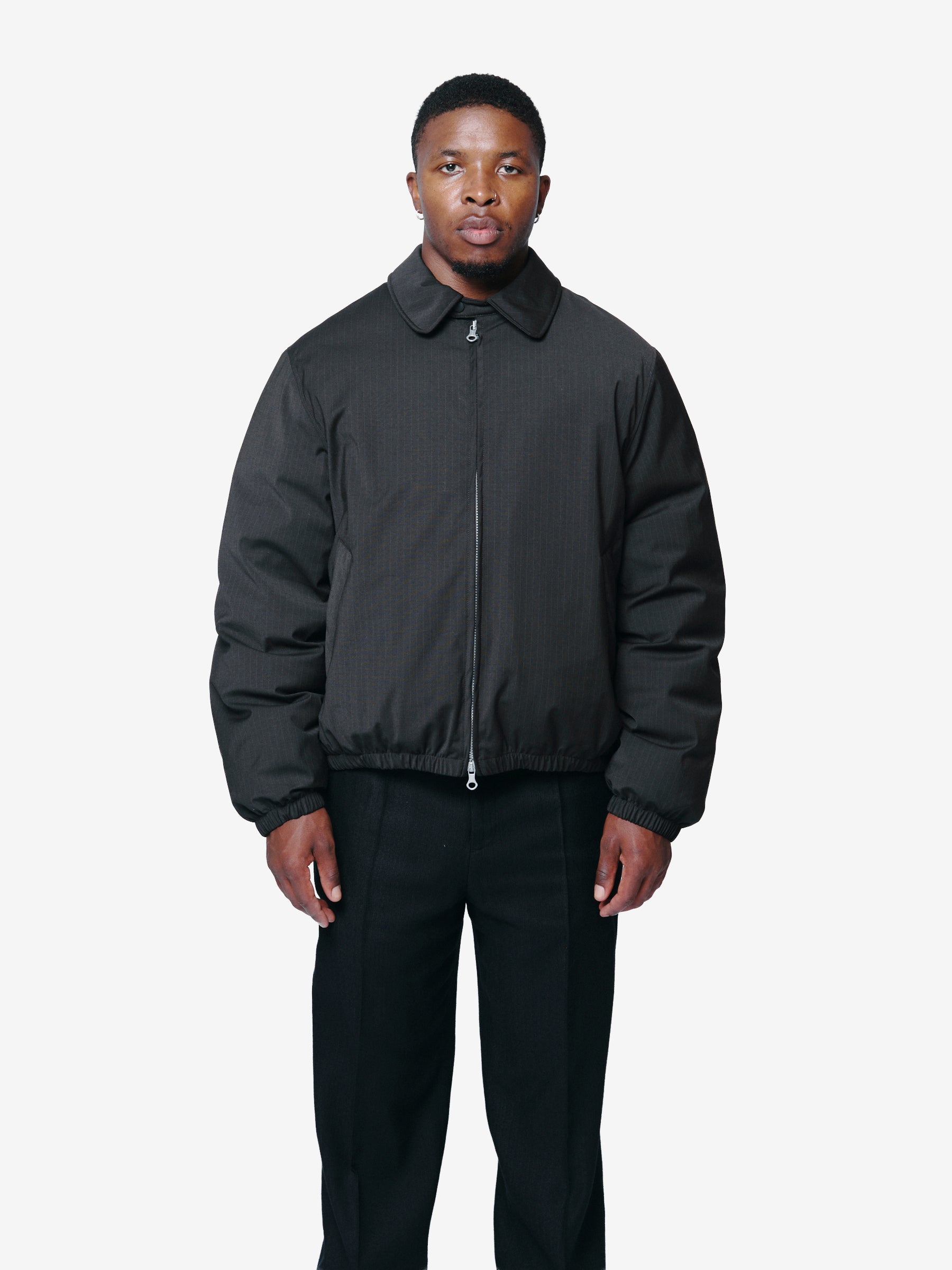 Avenue Puffa Jacket Churchill Stripe Membrane Wool M4251BC – NOMAD