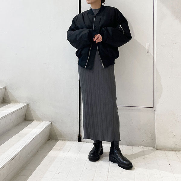 AURALEE】 HIGH DENSITY SILK TWILL FLIGHT BLOUSON – ONENESS ONLINE
