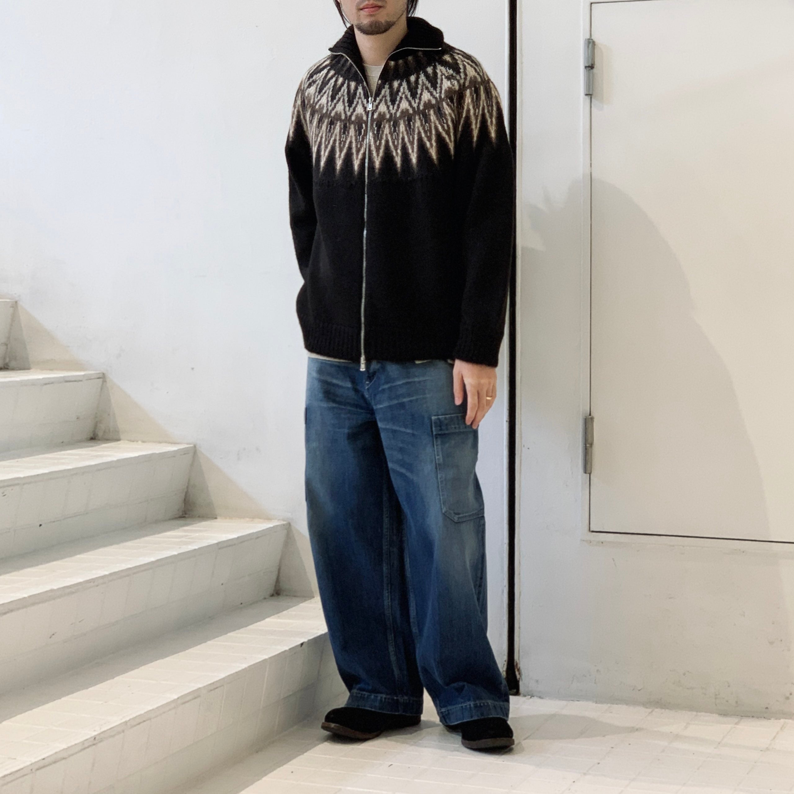 MARKAWARE】 SNOW PATTERN DRIVER'S JUMPER A23C-12SW03C – ONENESS