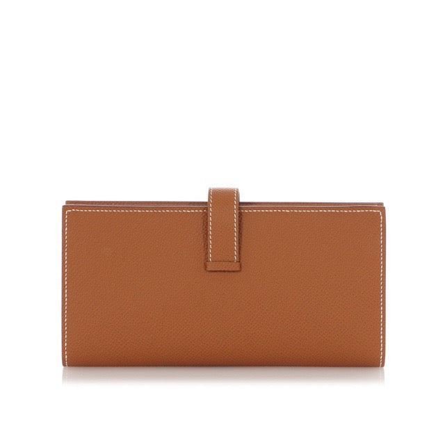 エルメス ベアンスフレ ベアンロングウォレット ゴールド エプソン