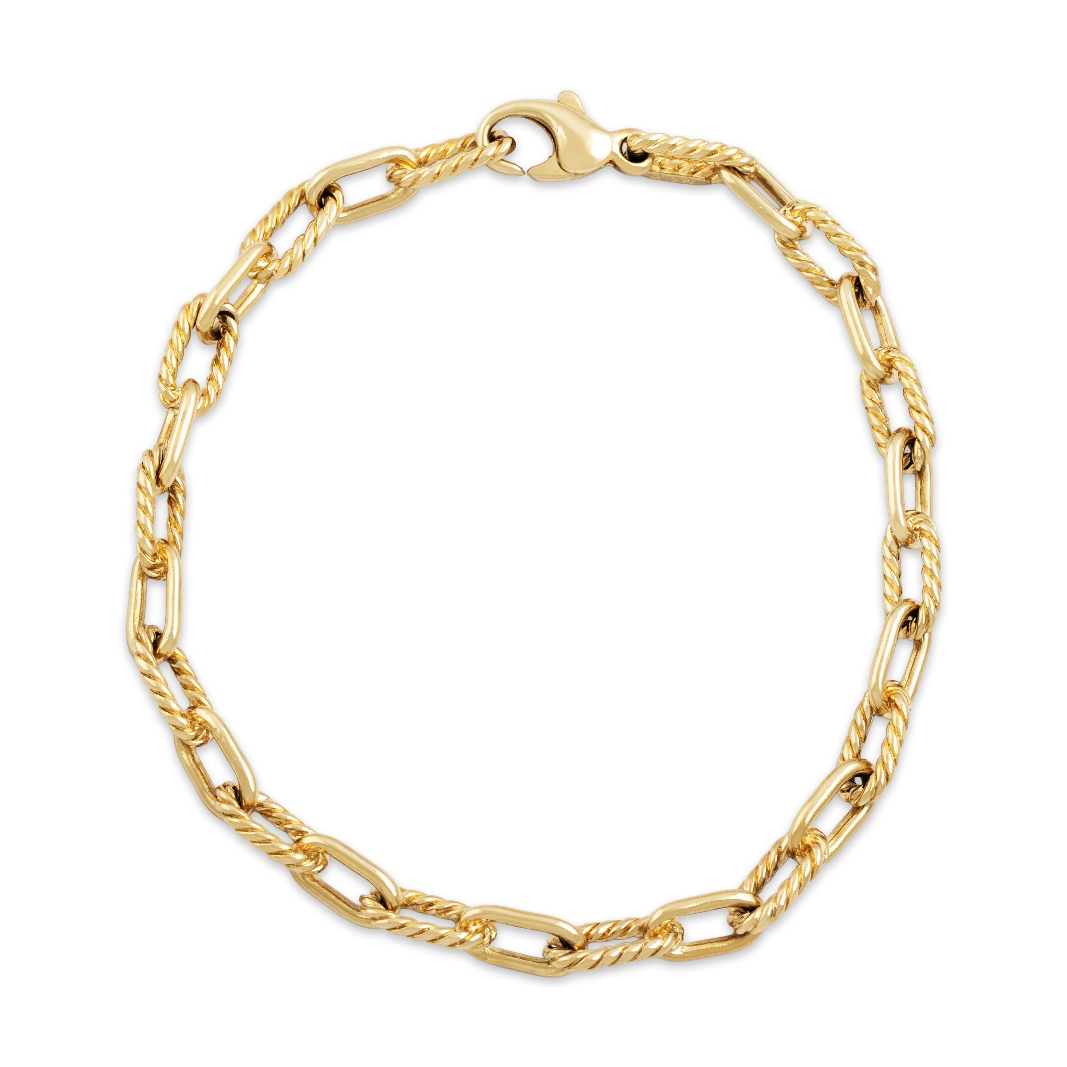 Vintage Tiffany & Co. 14k Yellow Gold Wonderful Dual-Texture Cable