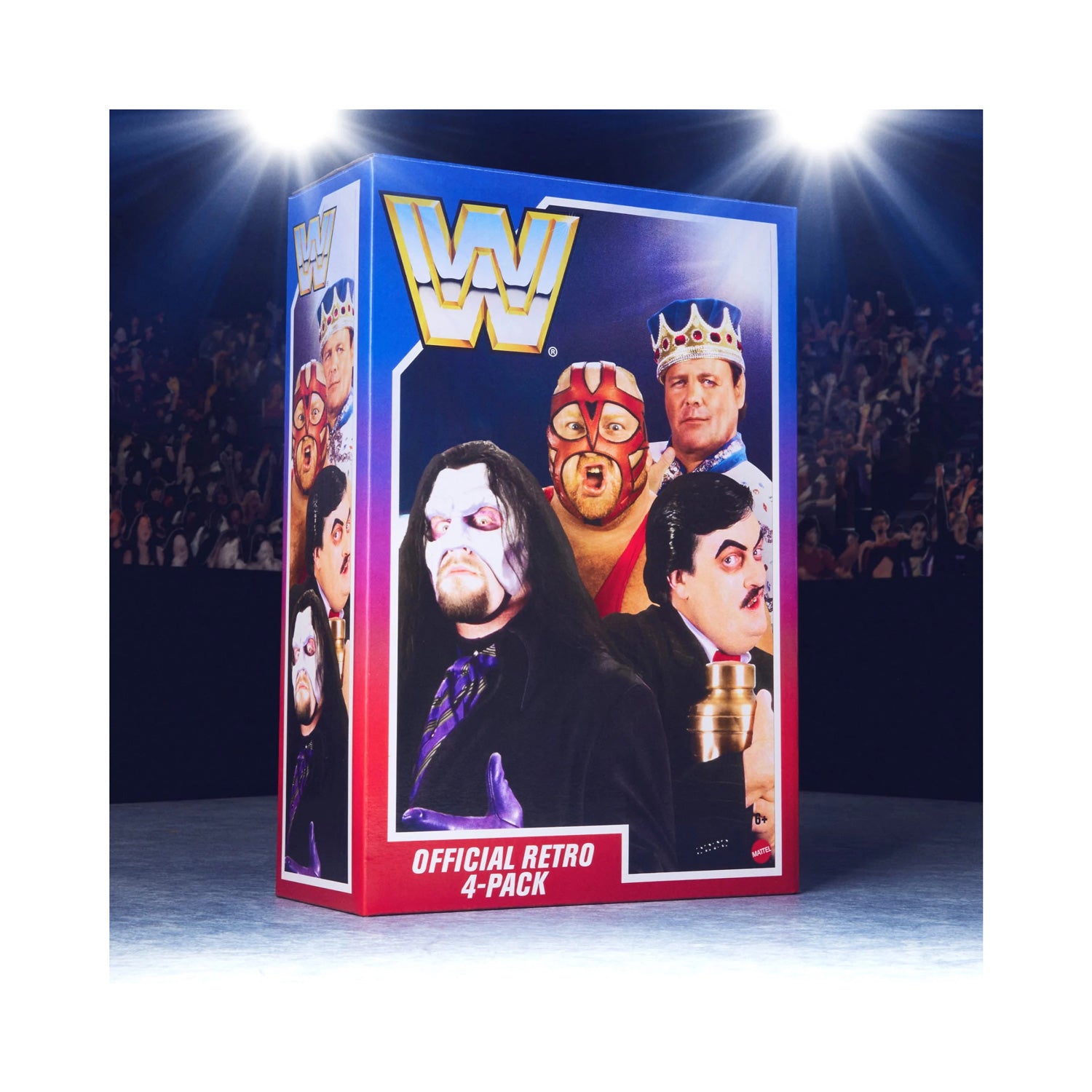 WWE Retro Wave 4 Action Figures 4-Pack Bundle – Action Figures and