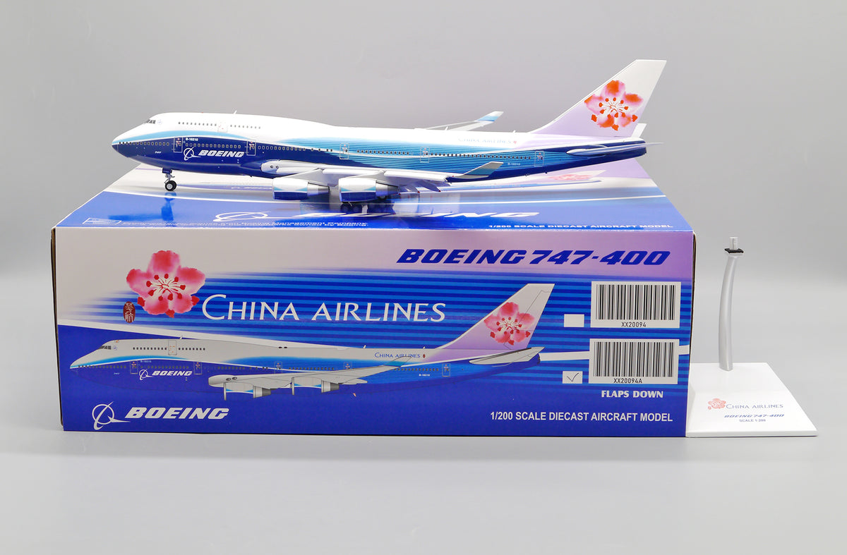 予約＞Jcwings チャイナエアライン747-400 B-18210 1/200 XX20094A