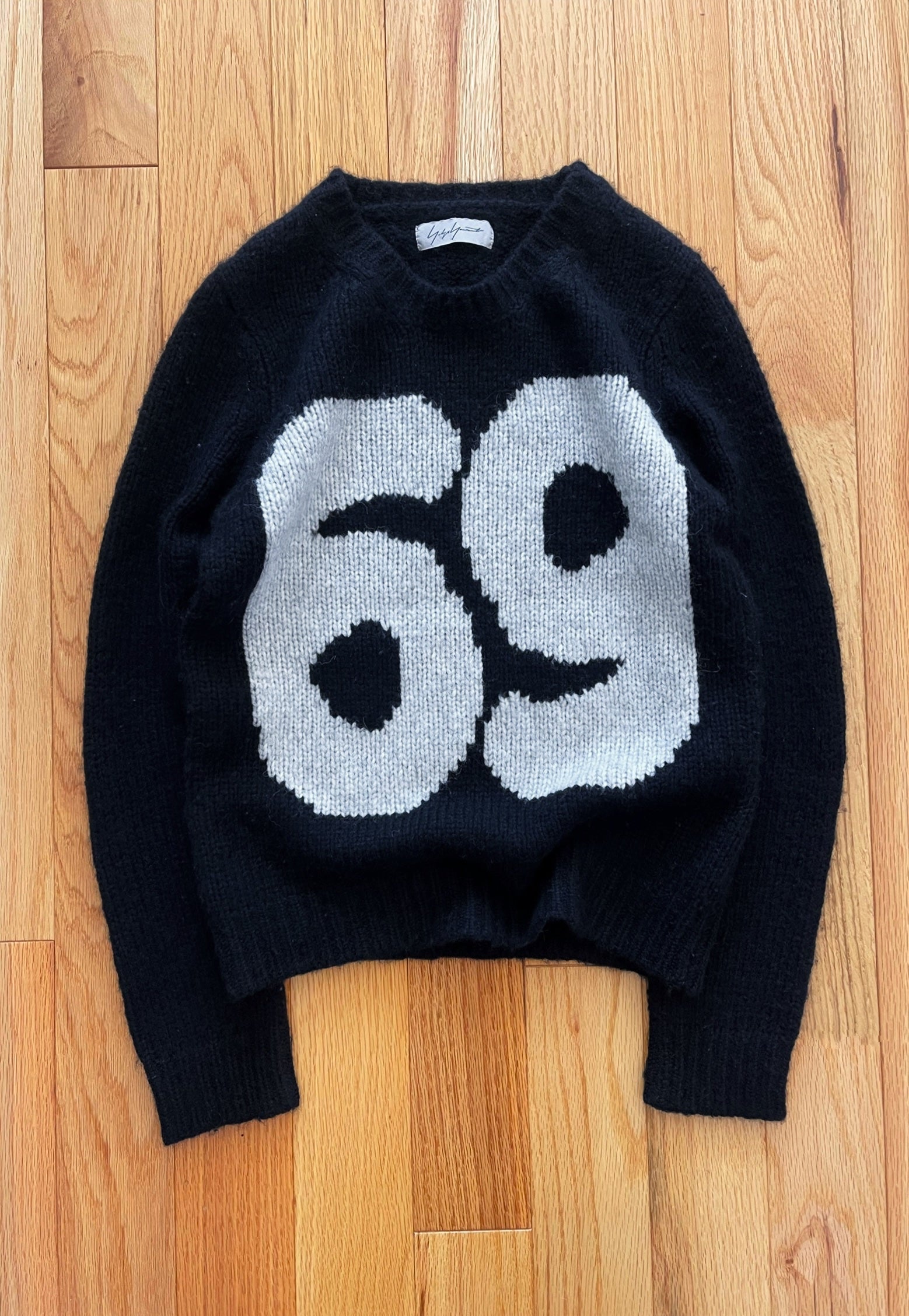 Autumn Winter 2012 Yohji Yamamoto '69' Graphic Wool Knit Sweater