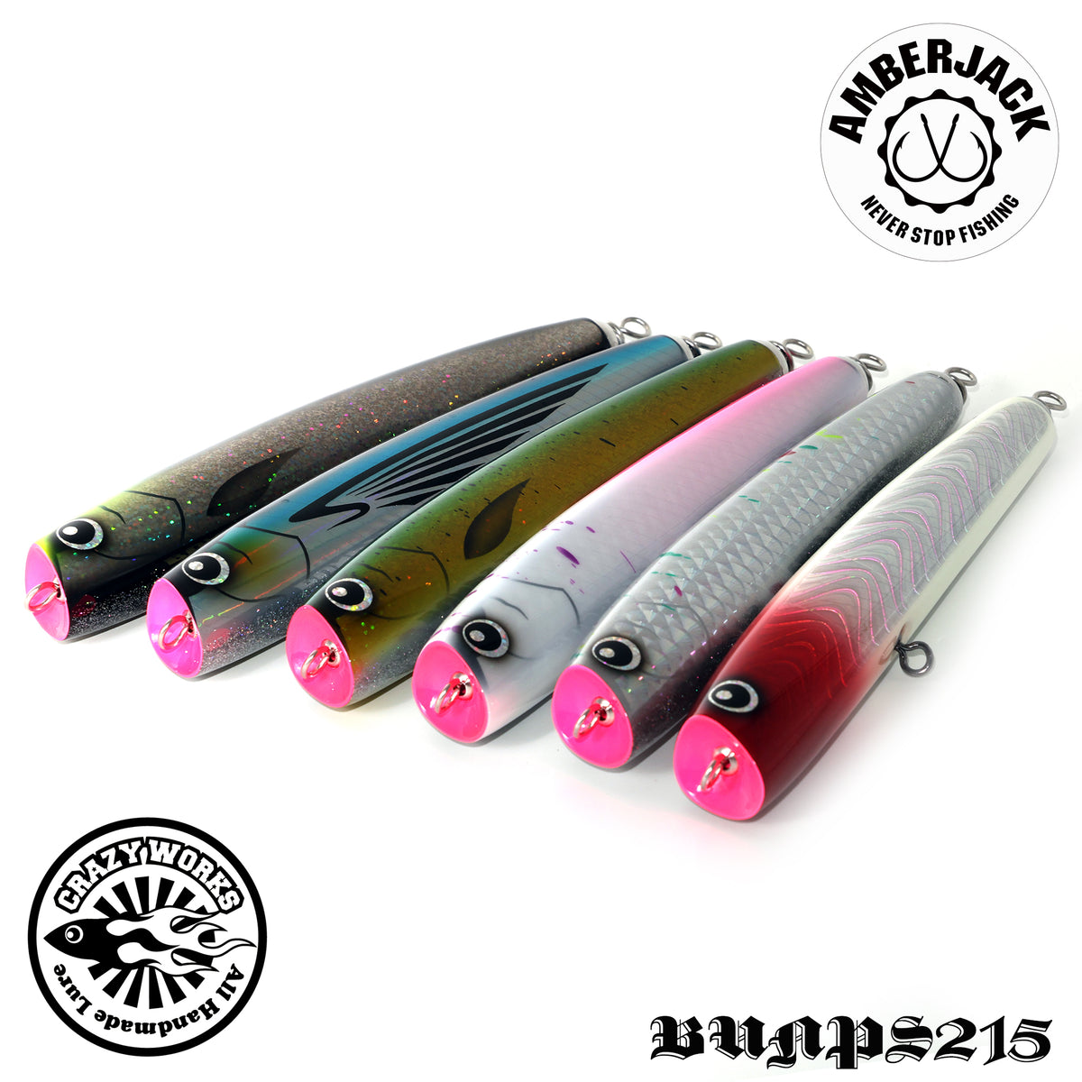 バンプス 215 ウッドダイビングペンシル プラグ クレージーワークス