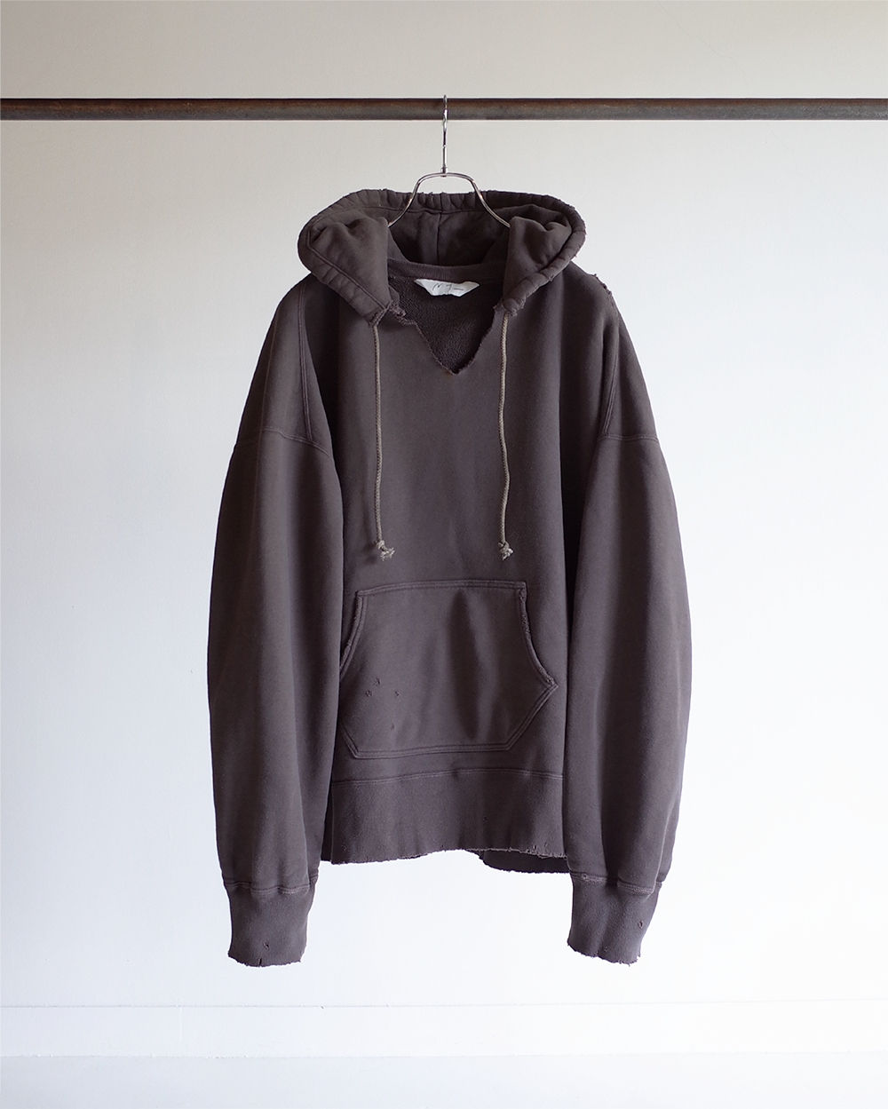 ANCELLM】AGING OVER SWEAT SHIRT F.BLACK