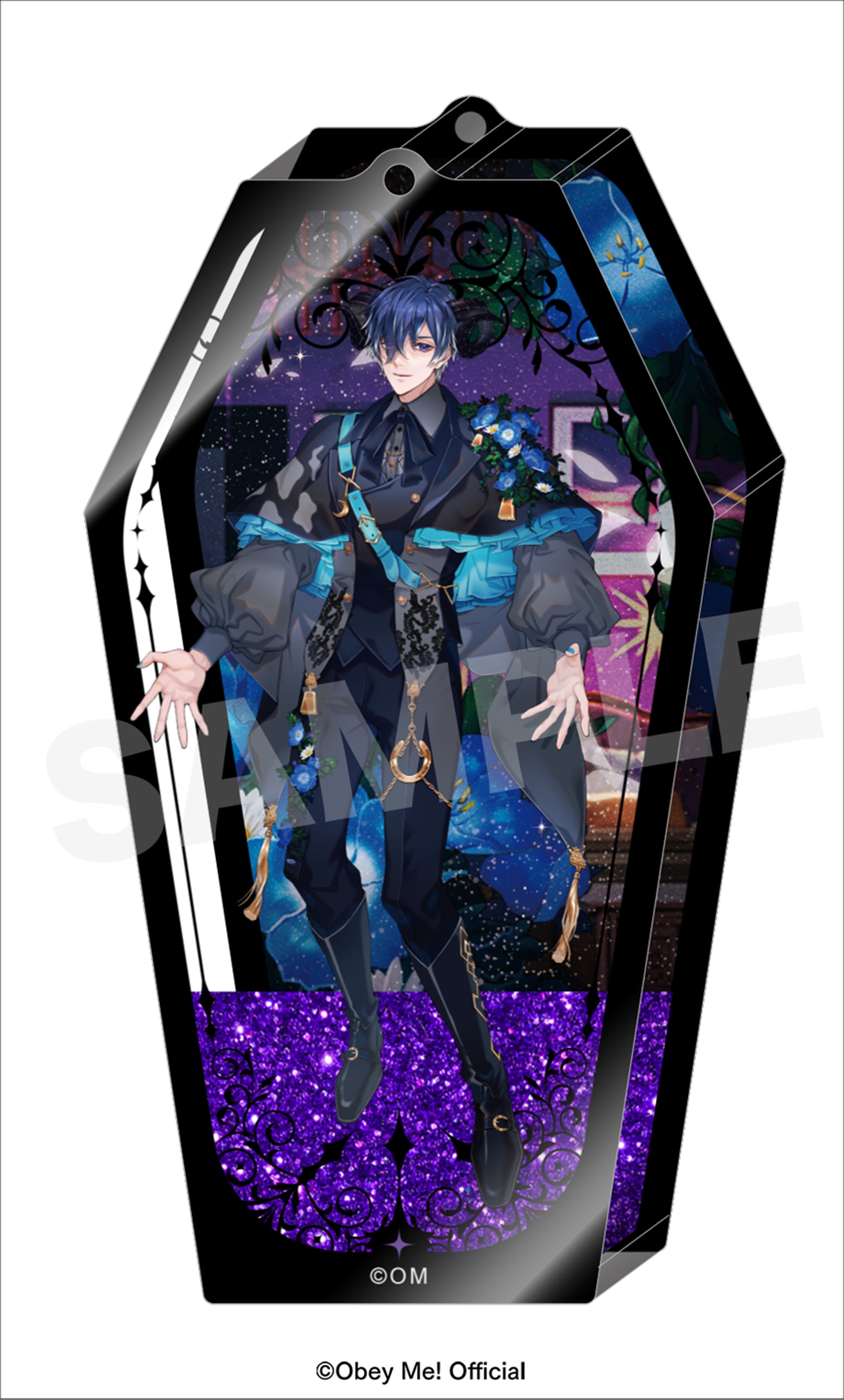 Obey Me!] 5th Anniversary Oil-in Acrylic Keychain / Belphegor