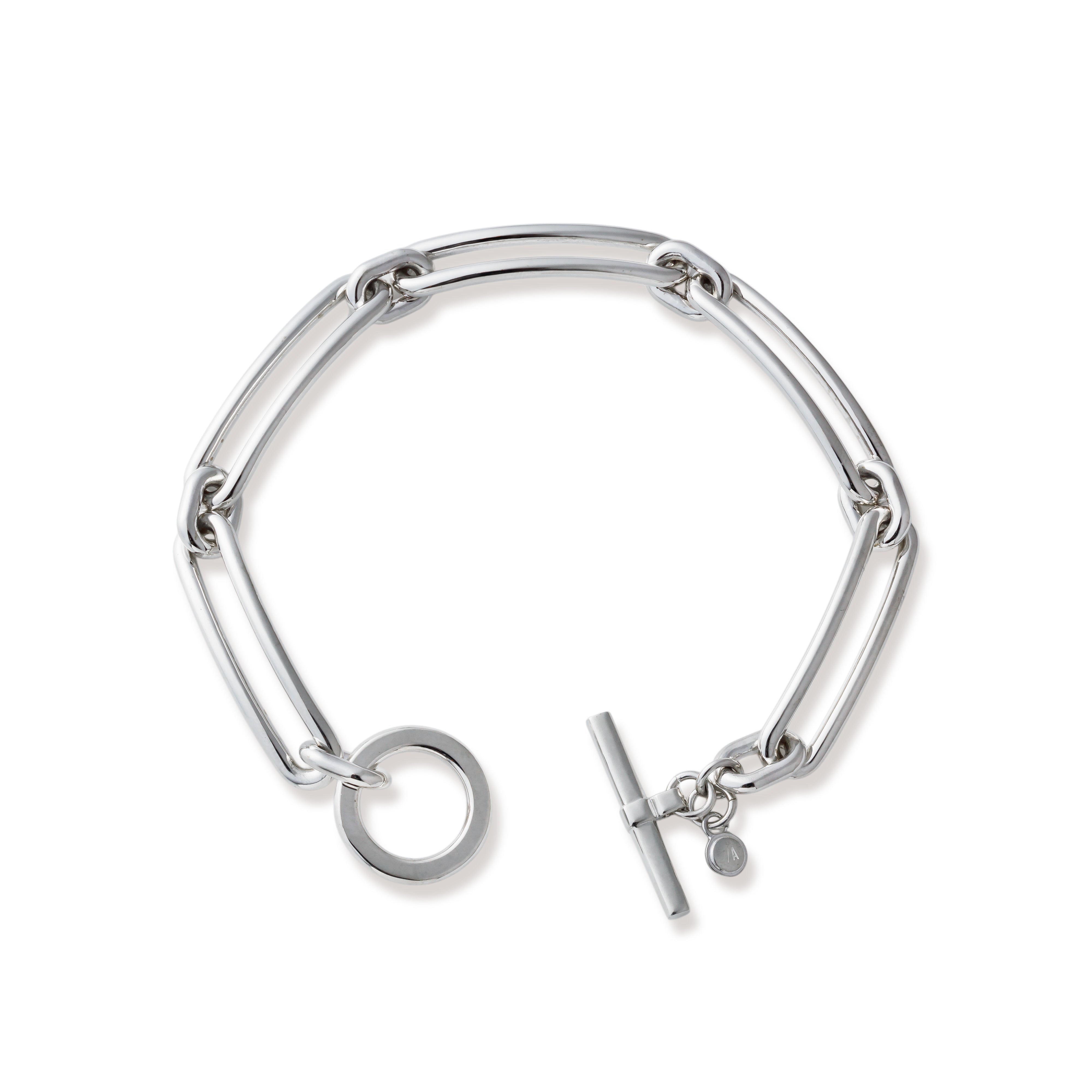 AQUA SILVER】シンプルブレスレット（ASB-069-Medium）