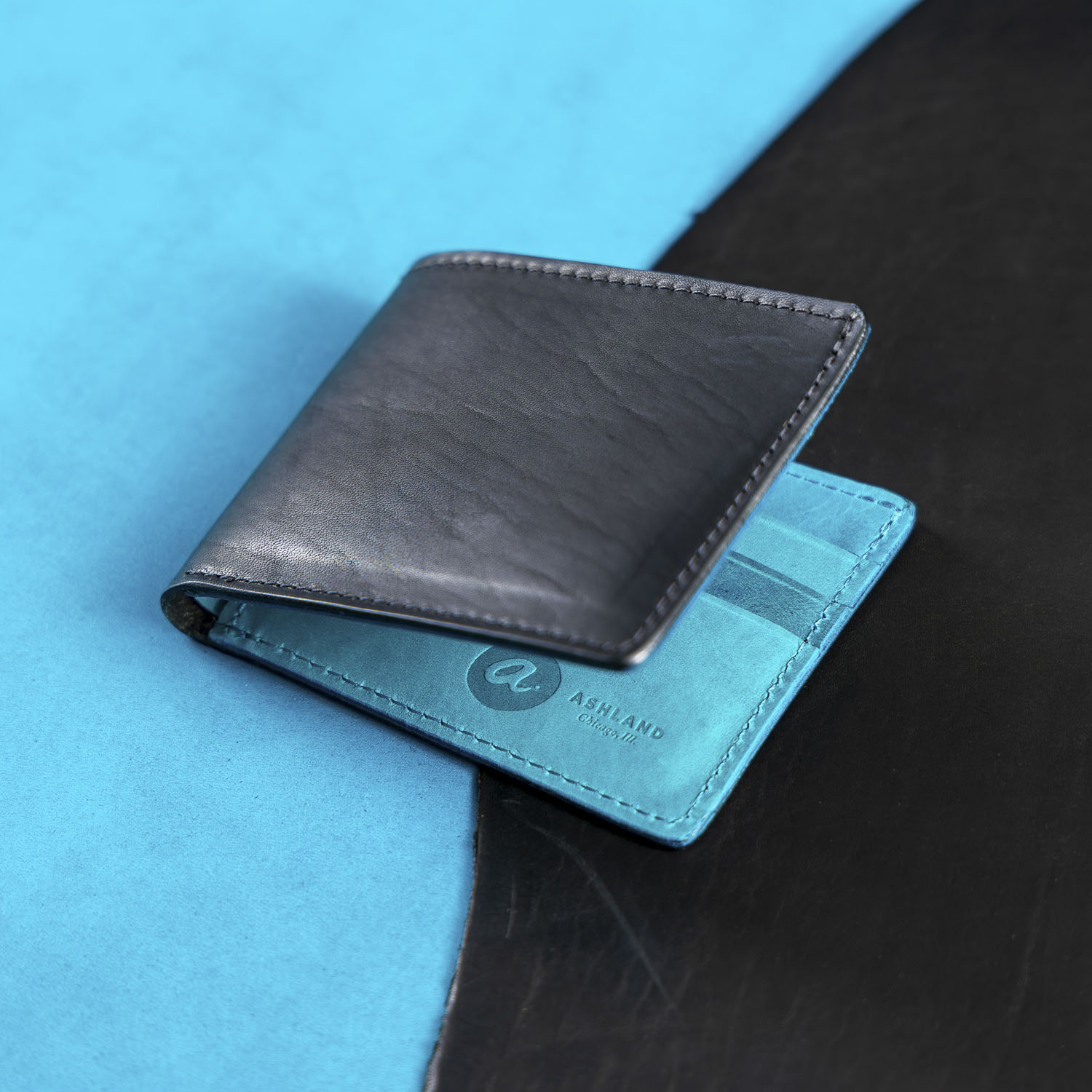 Johnny the Fox Men's Leather Wallet (Black Dublin) | USA Made
