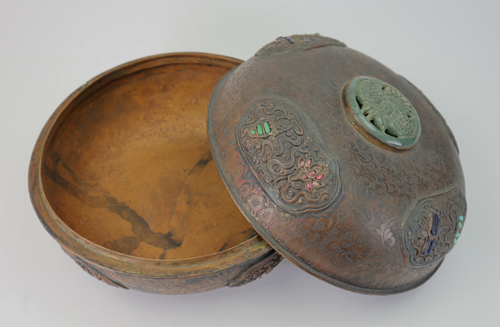 中国古玩砡象嵌蓋付銅器 | 骨董品・美術品の買取 出張買取・鑑定対応