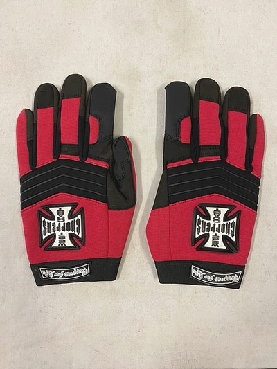 ブラックレザー手袋 Lサイズ 未使用 ウエストコーストチョッバーズ WEST COAST CHOPPERS ウエストコーストチョッパーズ グローブ【GLOVES