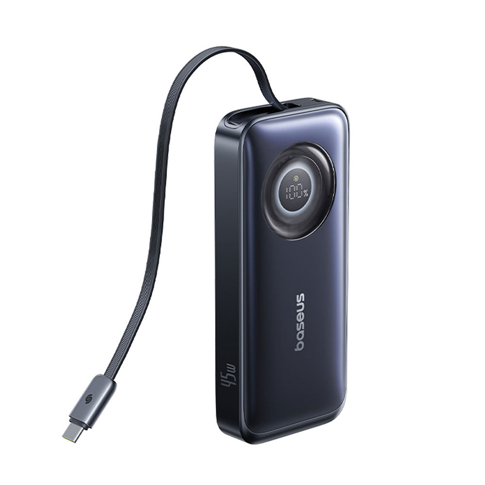 EnerCore CR11 巻取式ケーブル内蔵モバイルバッテリー10000mAh 45W