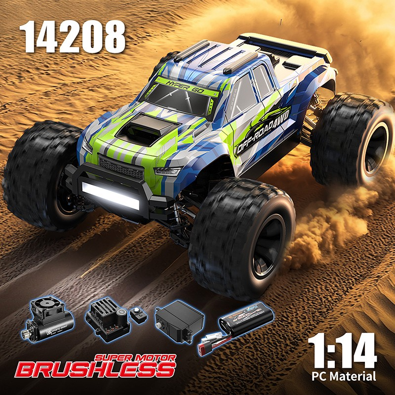 MJX Hyper Go 14208 RC Truck | 1/14 4WD Brushless Bigfoot Off-Road