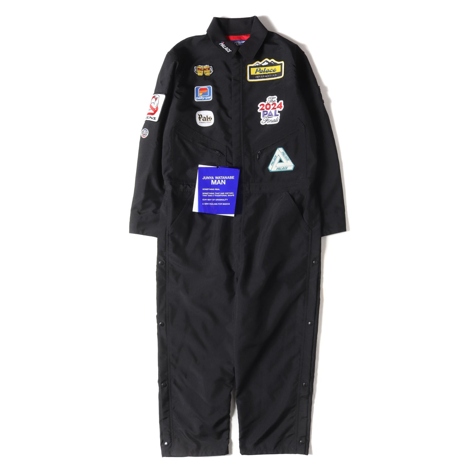 24SS × PALACE ロゴ ワッペン 刺繍 ポリ キャンバス ジャンプ スーツ