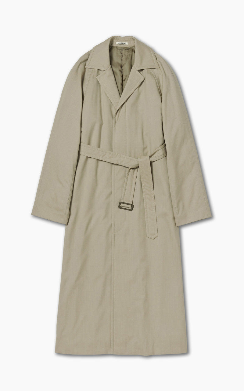 Auralee W Super Fine Tropical Wool Chesterfield Padded Coat Top