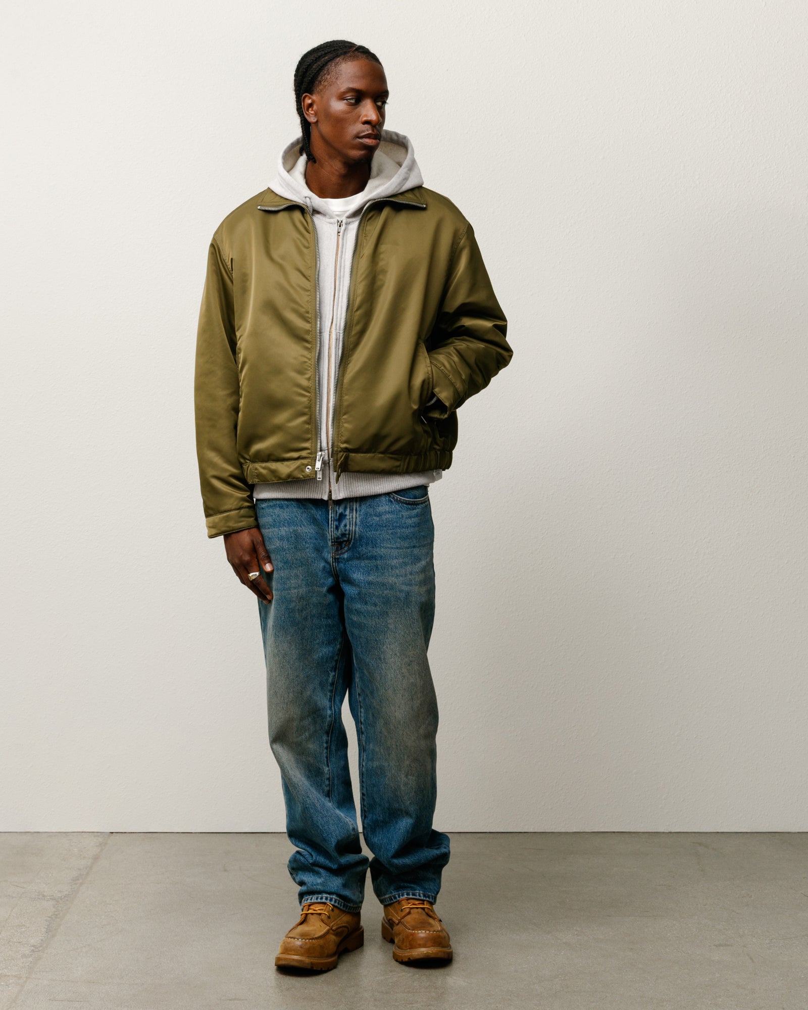 Pile Lined Zip Jacket – Olive | Outerwear | Stüssy Canada