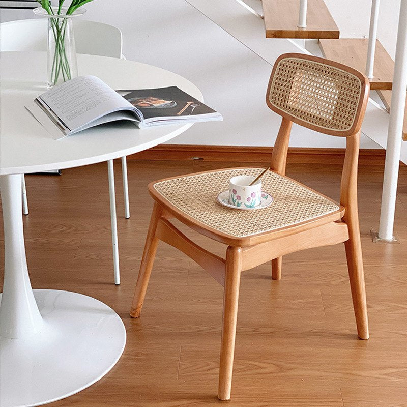 チェア ダイニングチェア 1脚 ラタン 椅子 シンプル 藤編み 天然木