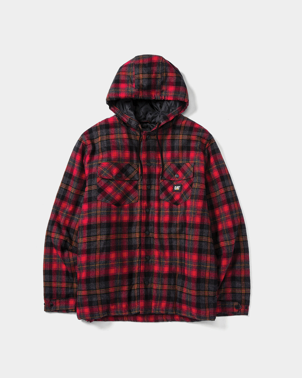 MEN'S HOODED FLANNEL SHIRT JAC | CATÂ® WORKWEAR – Caterpillar Workwear