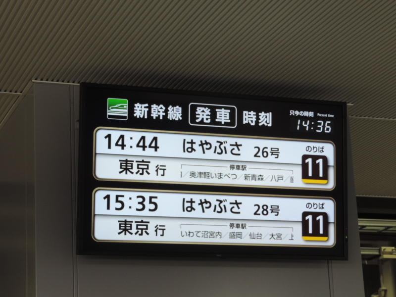 2016年春の北国新規路線の旅(6)新函館北斗から北海道新幹線乗車