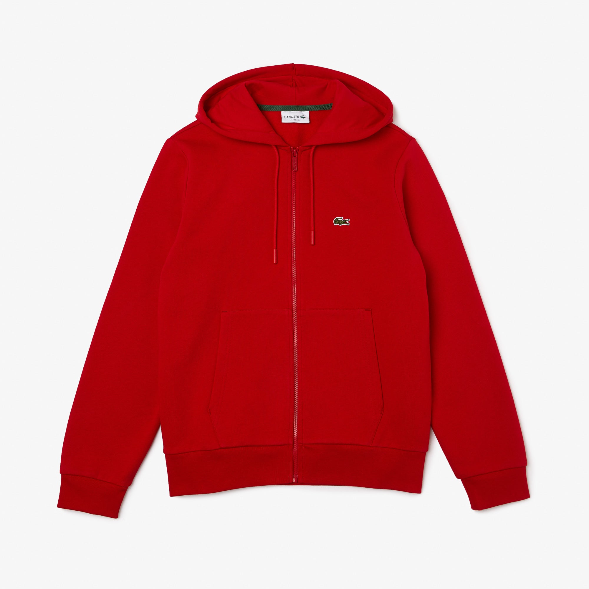 Lacoste Kangaroo Pocket Fleece Sweatshirt Red | Chicago City Sports