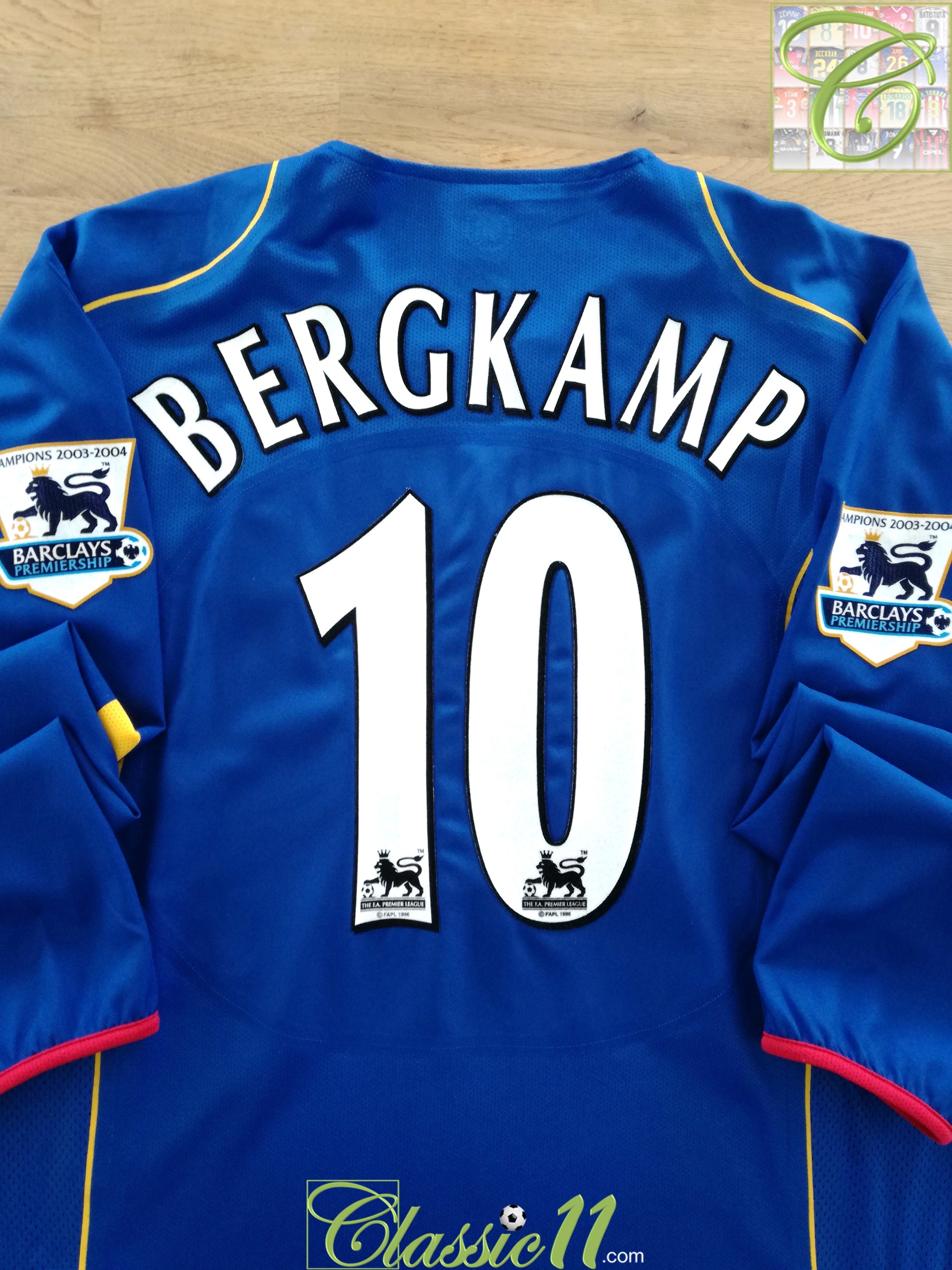2004/05 Arsenal Away Premier League Player Issue Shirt Bergkamp