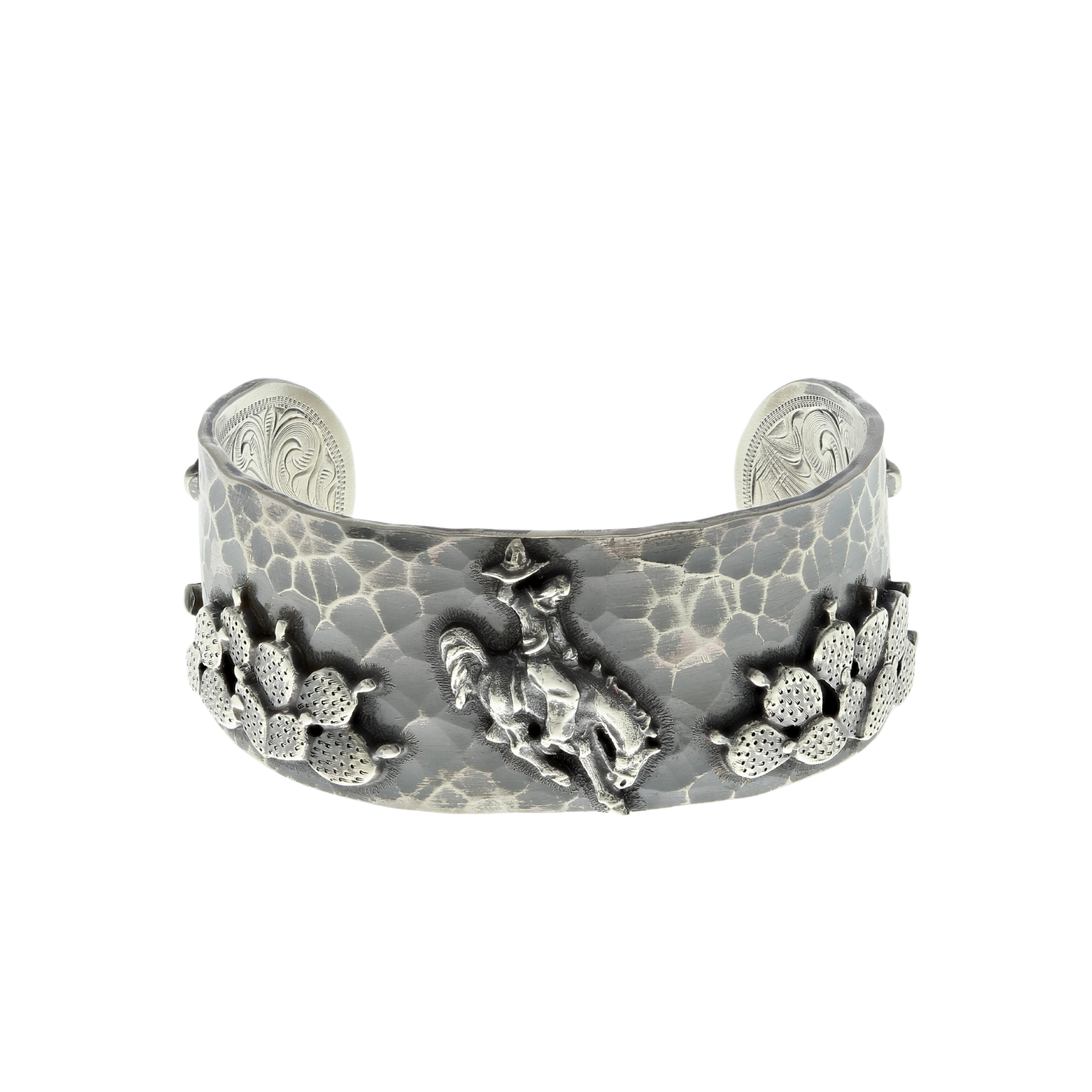 Bracelet 1432 Sterling Silver Western Cactus Bronc Rider – Clint