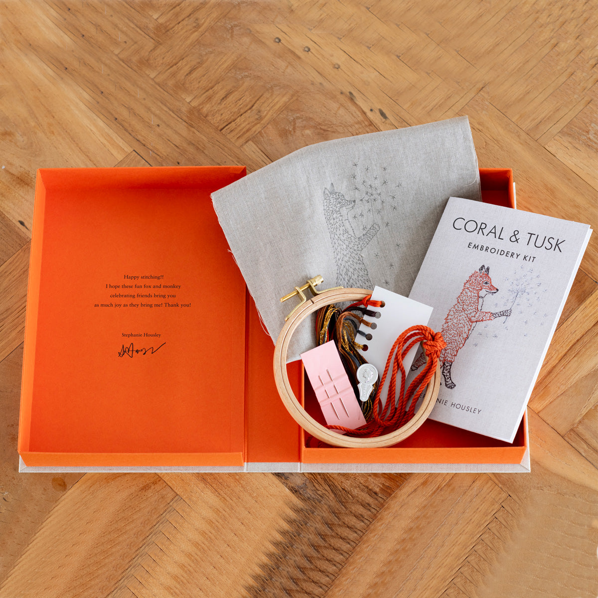 CORAL&TUSK ティータオル+刺繍カード 2点セット Coral & Tusk