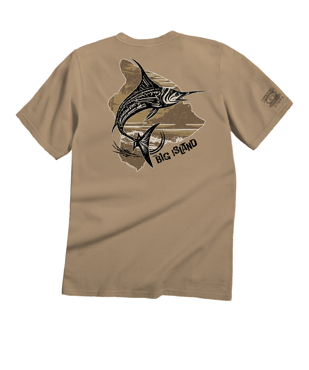 Marlin of Hawaii T-Shirt | Men's Kona Coffee Dyed Crewneck
