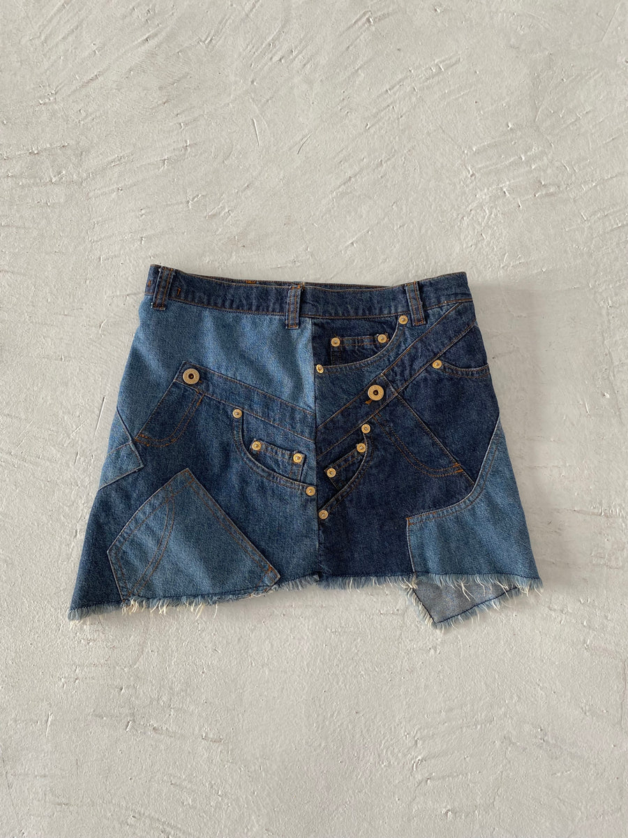 VINTAGE DOLCE & GABBANA Patchwork Denim Skirt – CSFC