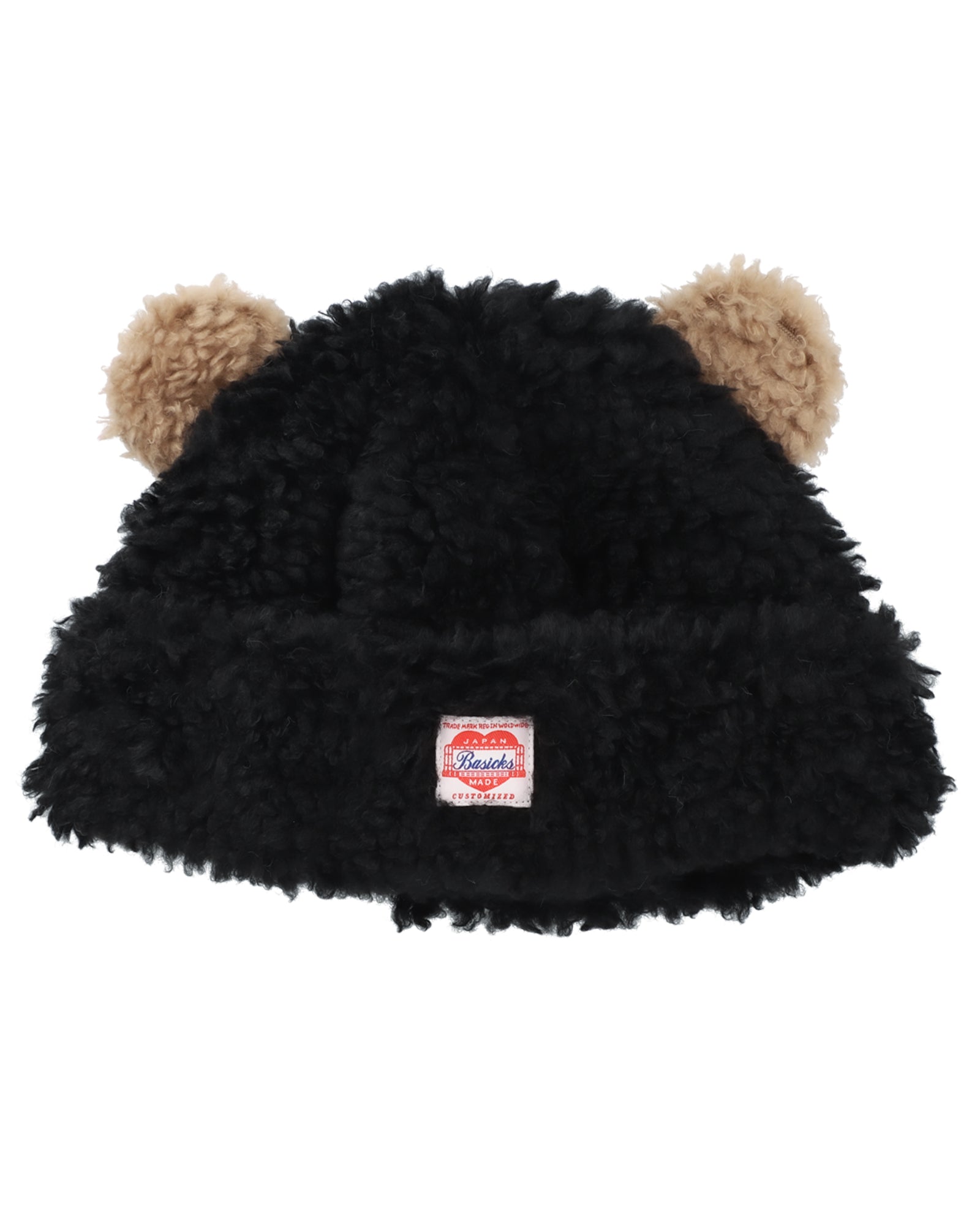 BASICKS(ベーシックス)「 BEAR BEANIE / BLACK × BROWN 」 | Detail