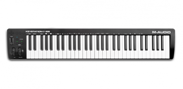 セミウェイトの61鍵 MIDIキーボード｜ M-Audio、「Keystation 61 MK3