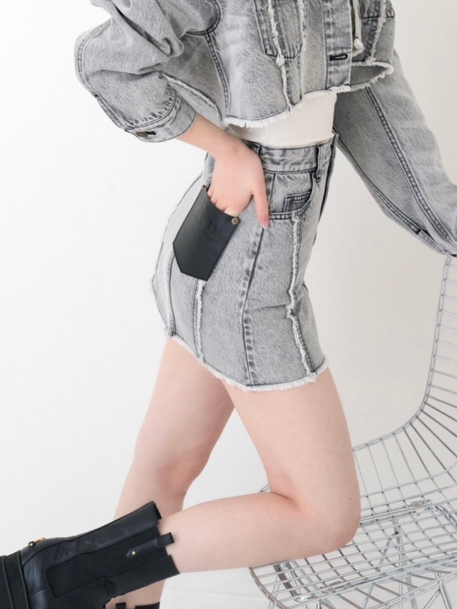 Fringe denim mini skirt | DIANTÉ (ディアンテ)公式通販サイト