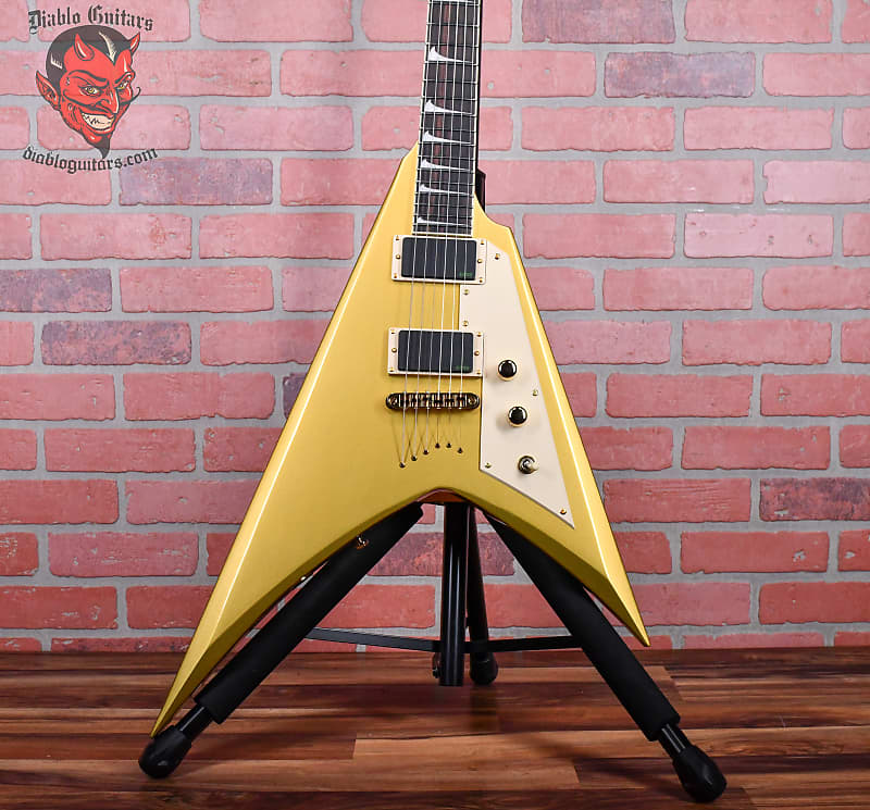 ESP LTD KH-V Kirk Hammett Signature Guitar Metallic Gold 2023 w