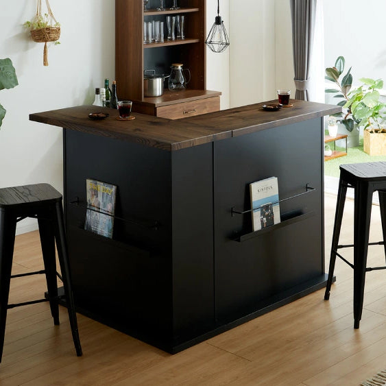 バーカウンター テーブル L字 日本製 完成品 高さ104 カウンター