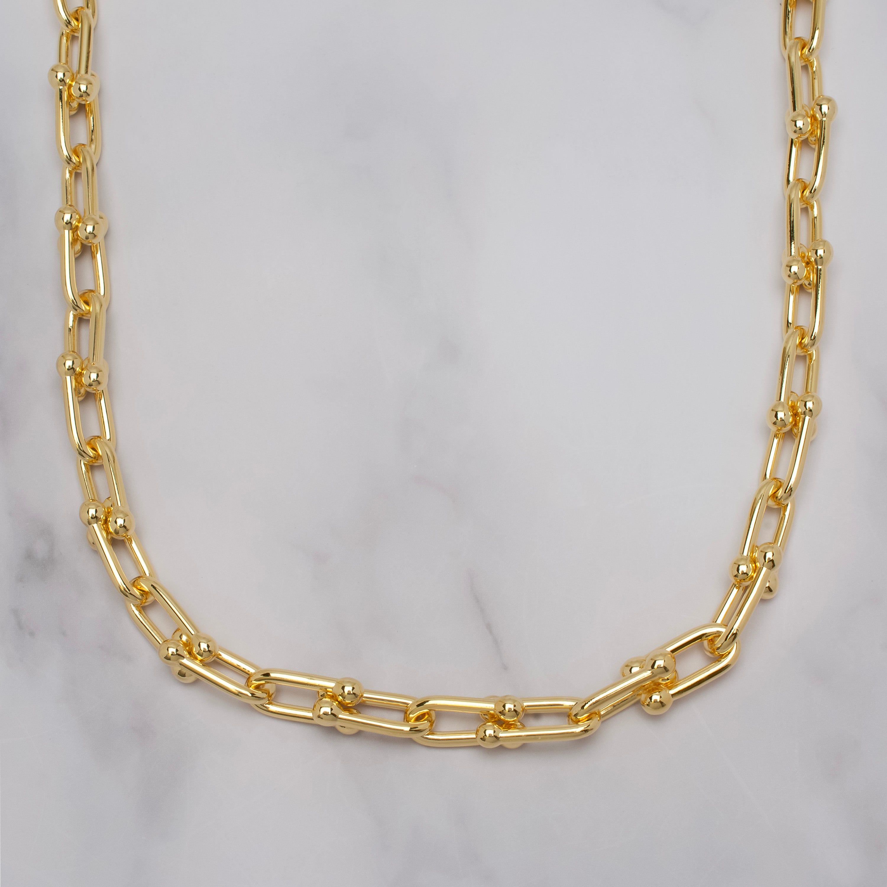 14Kt. gold plated Bridle Chain Necklace-18
