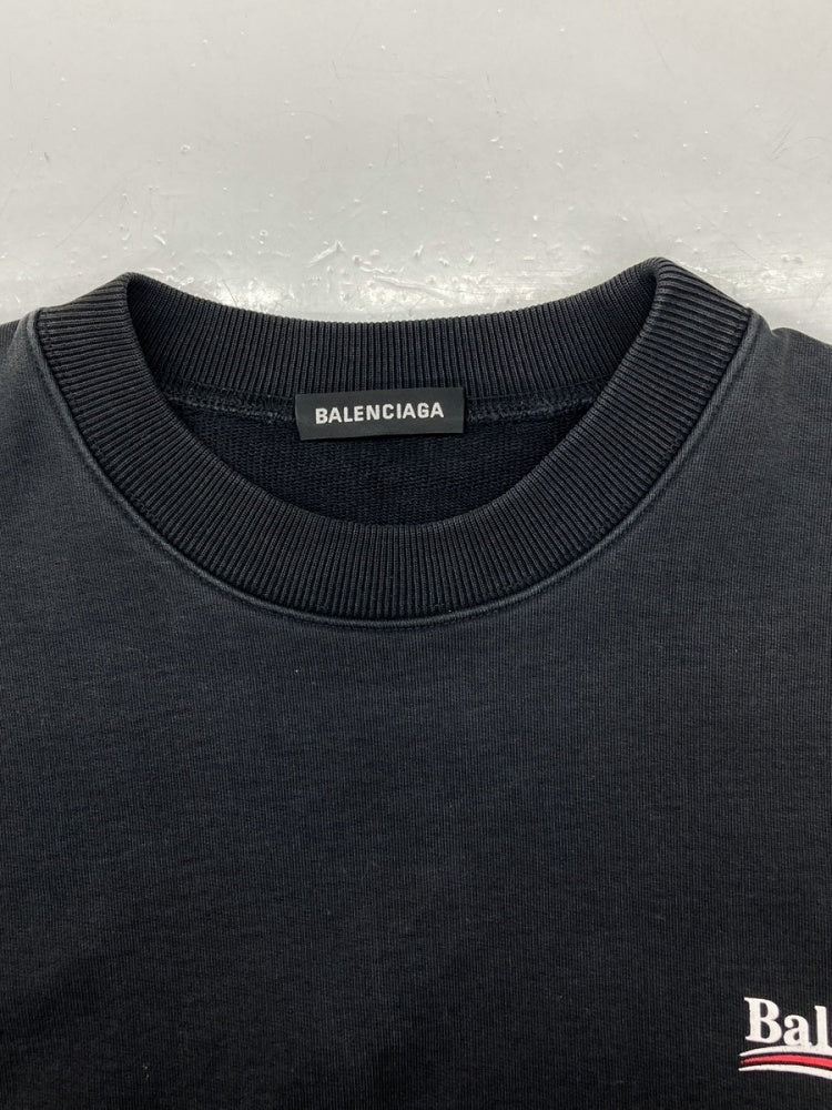 BALENCIAGA ブラック ロゴスウェット BALENCIAGA - BALENCIAGA