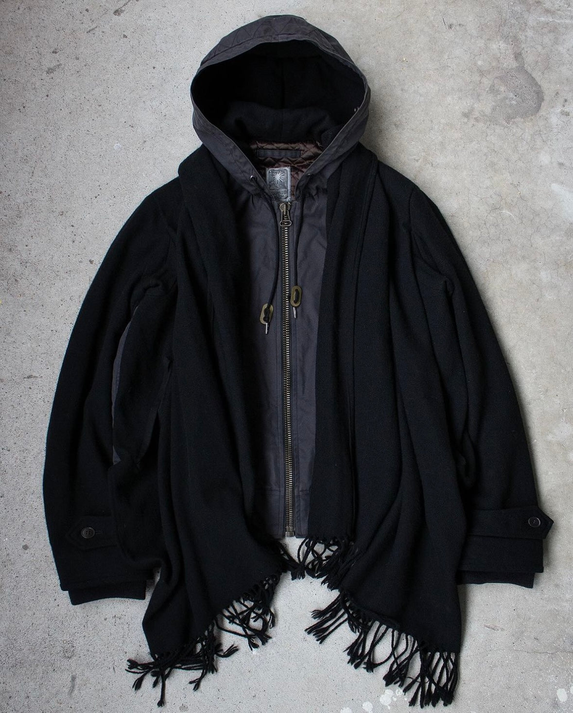 MiharaYasuhiro AW04 Hybrid Scarf Poncho Bomber Jacket – DRIEW